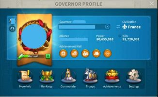 Commander Rok Profiles Governor Profile in ROK - Rise of Kingdoms Guides
